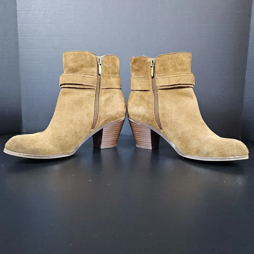 Sam Edelman Women's Suede Booties‎ Lynne Size US 8.5M 8 1/2M Brown Ankle Boots